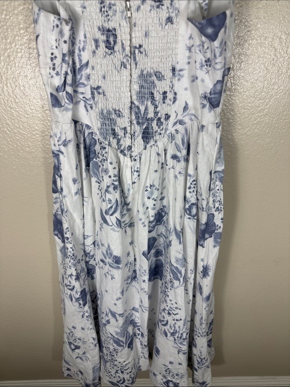 NWOT Reformation Balia Linen Dress Lupine Blue Floral Print - Picture 14 of 14